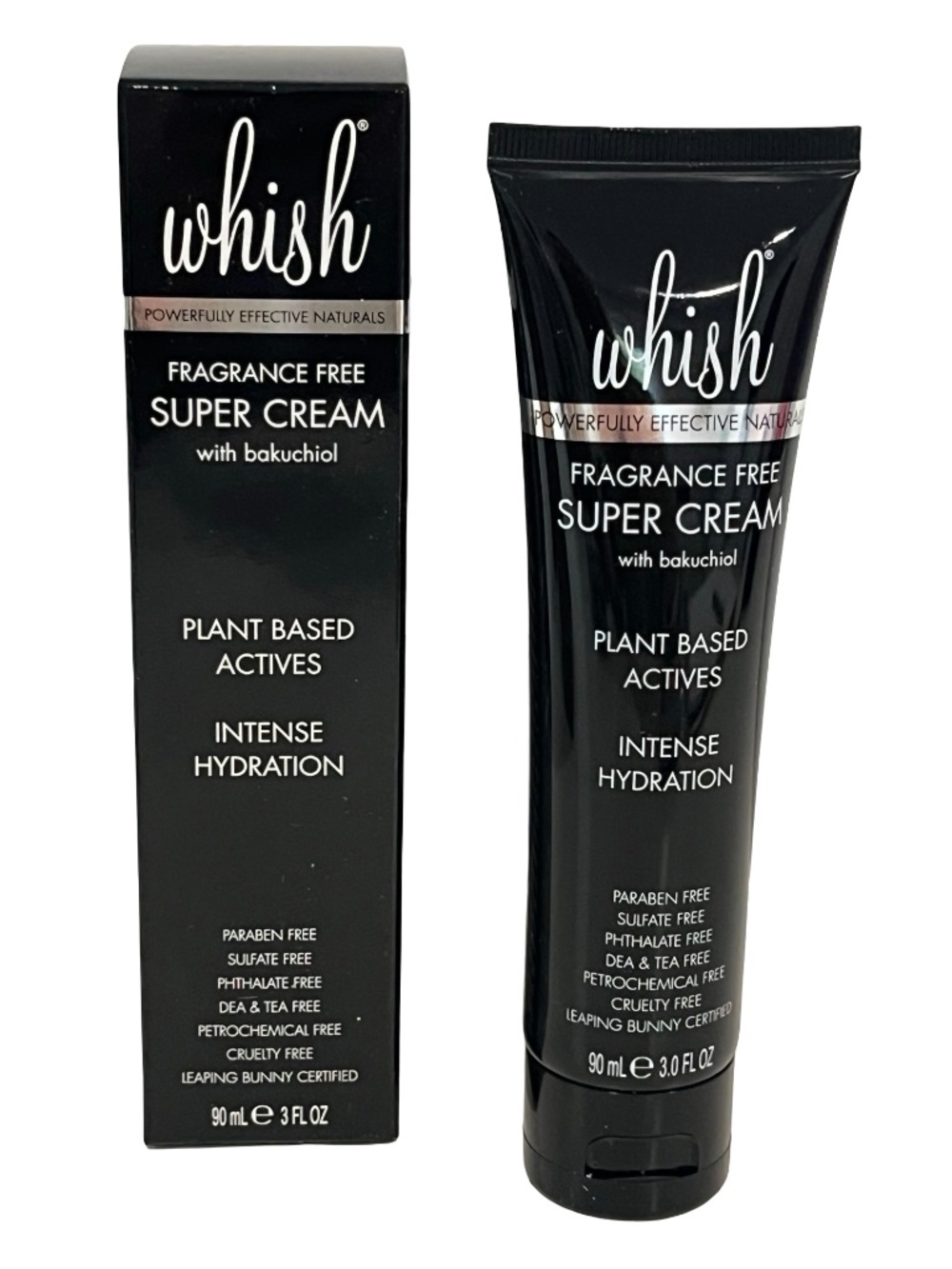 Whish Super Cream Intense Hydration with Bakuchiol, 3 oz Fragrance Free
